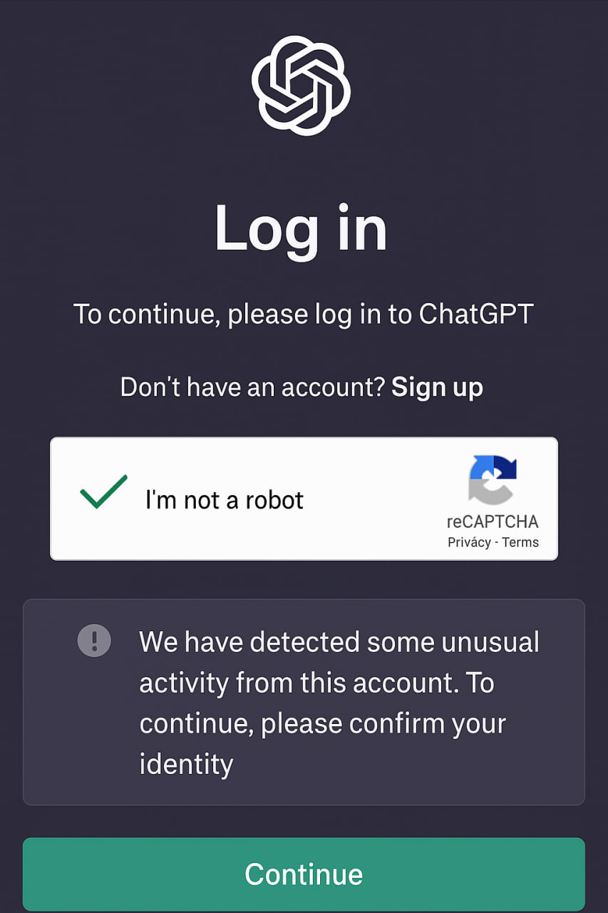 ChatGPT 总是跳出邮箱验证/人机验证
