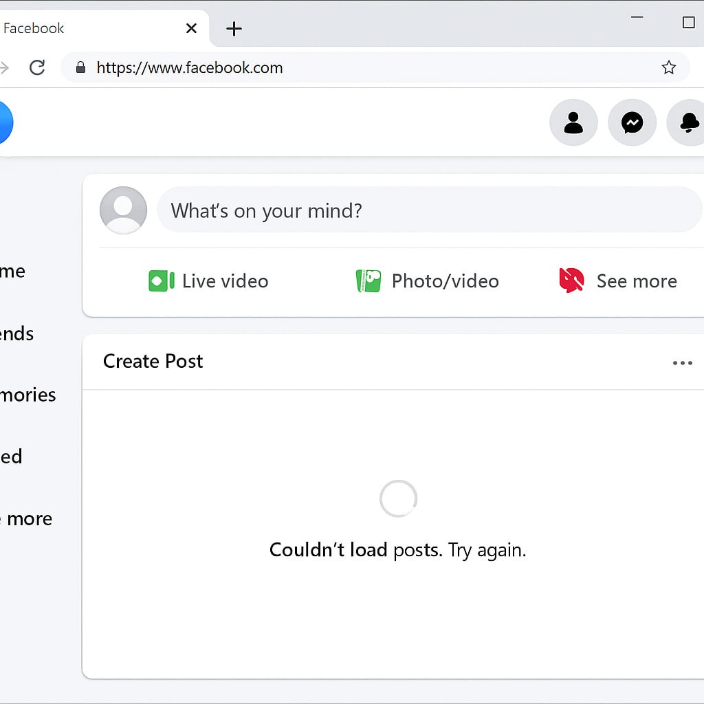 Facebook 登录后动态刷不出来？